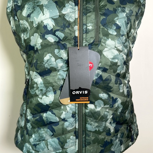 ORVIS Quilted Vest, Juniper Print, Permaloft Insulated S,M,XL - Picture 2 of 11